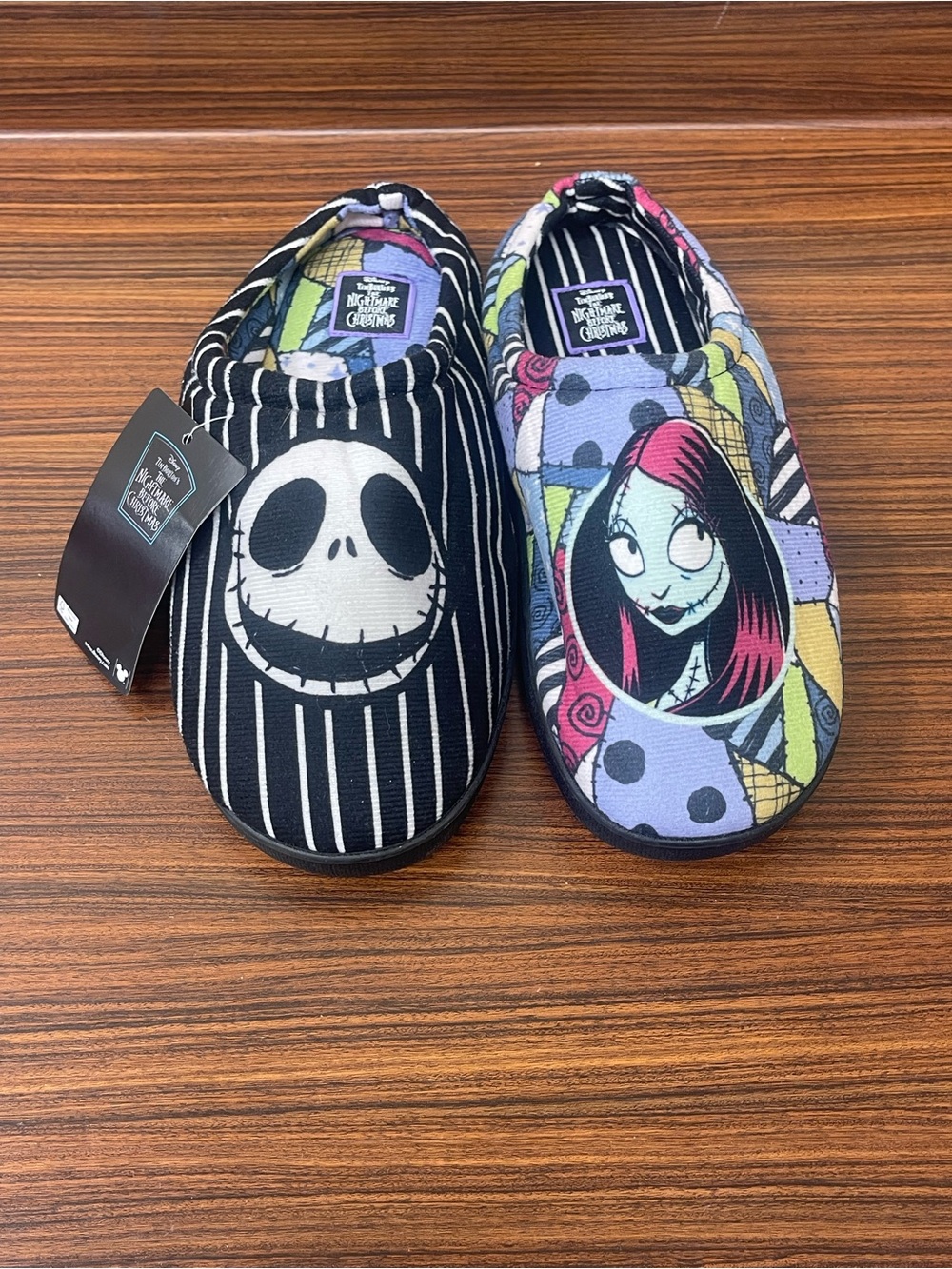 Nightmare Before Christmas Slippers - Black & Purple size Women’s 8/ Men’s 6